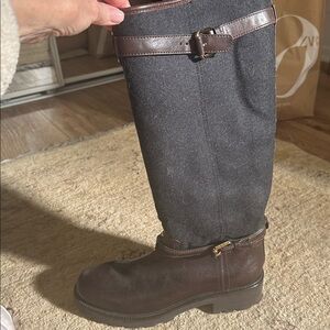 Tory Burch Black and Brown Winter Boots